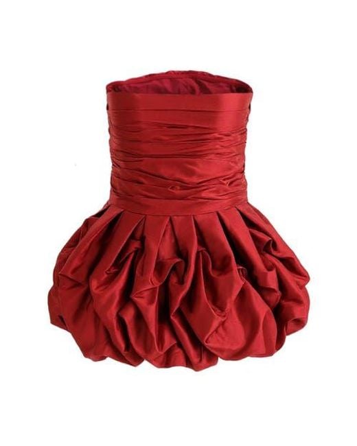 Tulle Red Dramatic Flare Dress