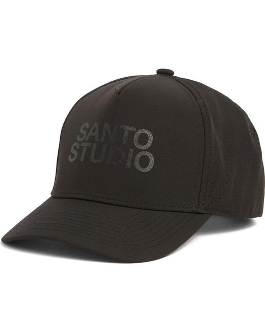 Saint Studio Black Logo 5-Panel Performance Baseball Hat for men
