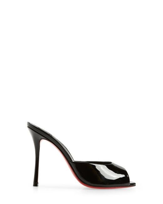 Christian Louboutin Black Me Dolly Peep Toe Slide Sandal