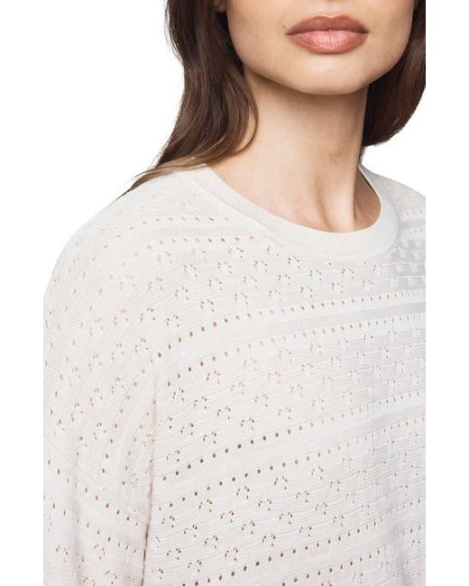 Splendid White Georgie Oversize Pointelle Sweater