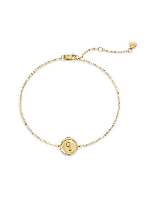 Monica Vinader Metallic Initial Stamp Charm Bracelet
