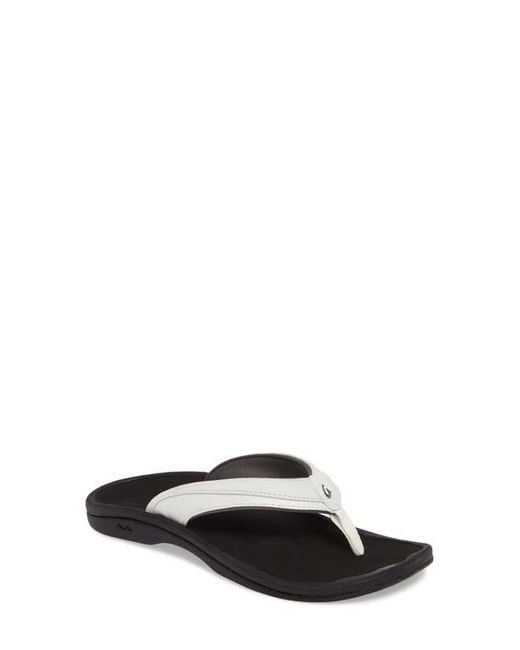 Olukai Black Ohana Flip Flop
