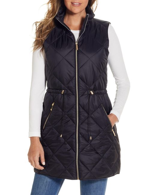 Gallery Blue Diamond Quilted Puffer Vest