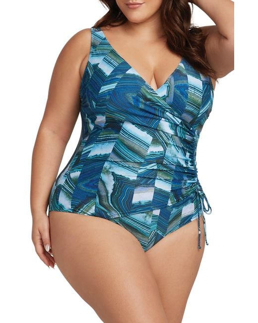 Artesands Chalcedony Rembrandt One-piece Swimsuit in Blue