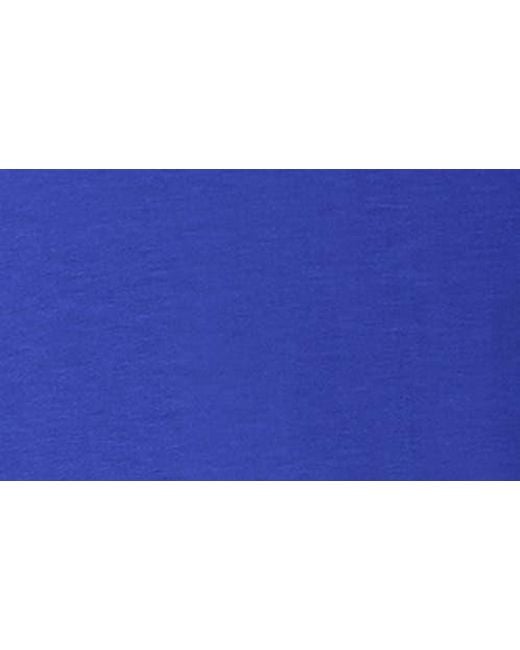 Eileen Fisher Blue Round Neck Oval Stretch Sleeveless Midi Dress