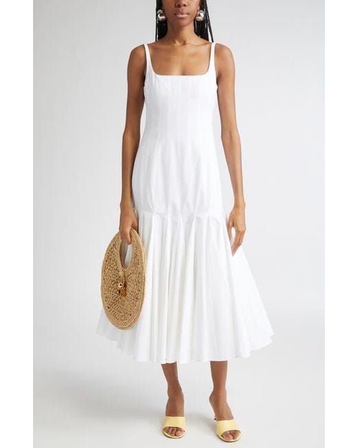 ワンピース JACQUEMUS WOMEN La Robe Agave Midi Dress White Jacquemus La Robe Agave Midi Dress | White | FARFETCH