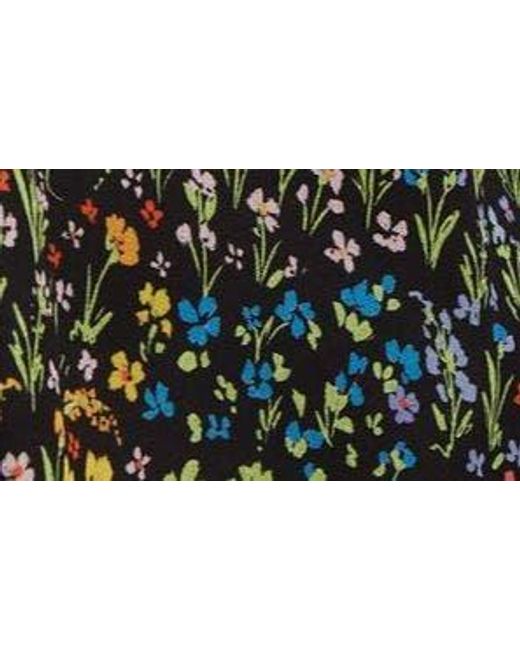 Ramy Brook Black Kendra Floral Print Ruffle Top
