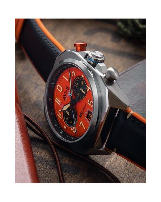 AVI-8 Black Bell X-1 Machbuster Chronograph Watch, 41Mm for men