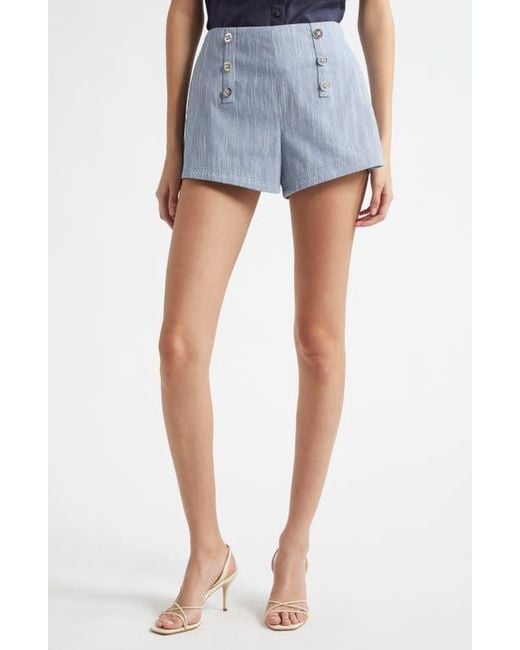 Ramy Brook Blue Samira Front Button Shorts