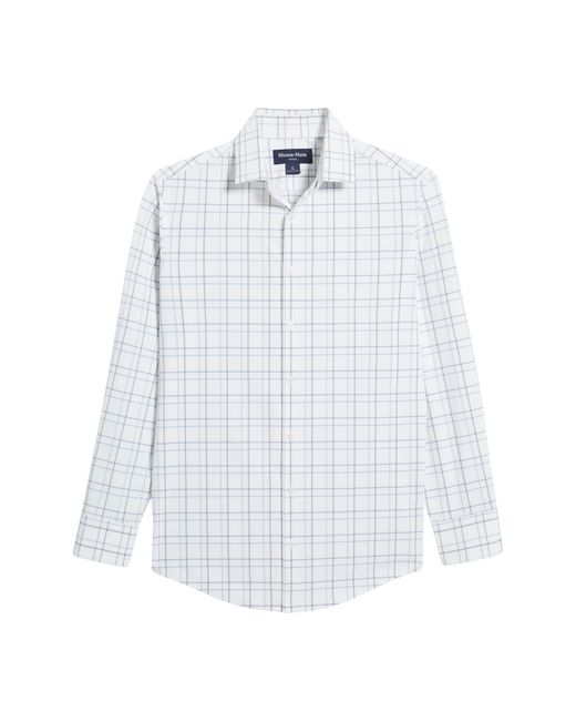 Mizzen+Main White Mizzen+main Leeward Trim Fit Windowpane Performance Button-up Shirt for men