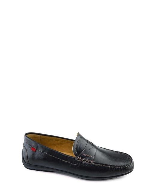 Marc Joseph New York Gray Hamilton Place Leather Penny Driver Loafer for men