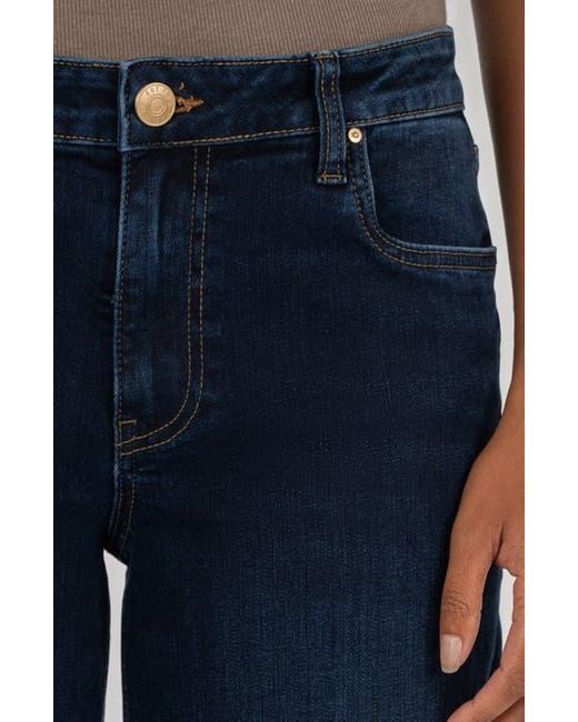 Kut From The Kloth Blue Jean Mid Rise Wide Leg Jeans