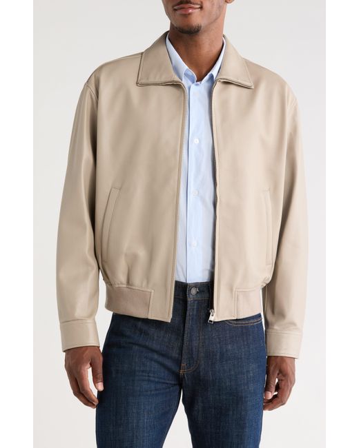 FRAME Natural Leather Bomber Jacket for men
