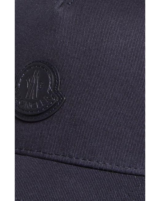 Moncler Blue Logo Patch Baseball Cap for men