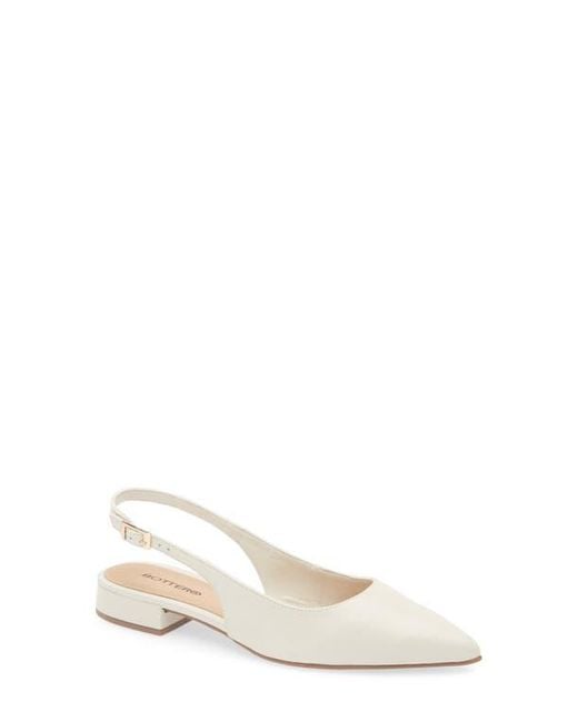BOTTER White Alessandra Slingback Pointed Toe Flat