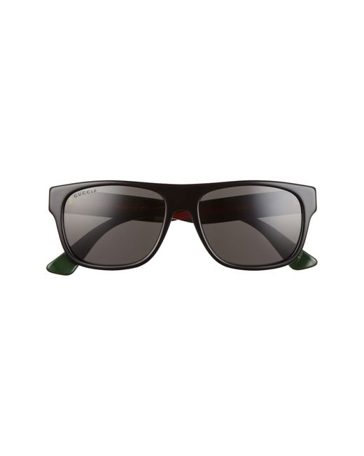 Gucci Gray 56mm Polarized Square Sunglasses for men