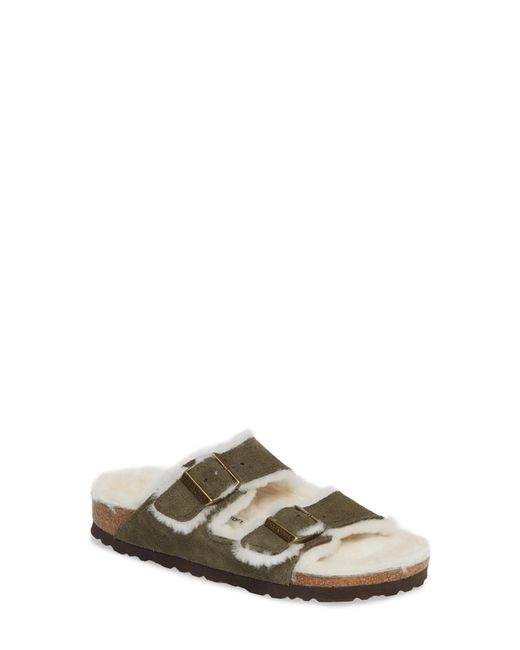Birkenstock Multicolor Arizona Genuine Shearling Lined Slide Sandal