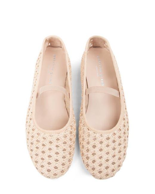 Patricia Green Pink Monaco Raffia Mary Jane Ballet Flat