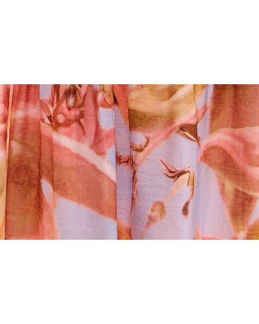 Socialite Multicolor Abstract Floral Tiered Dress