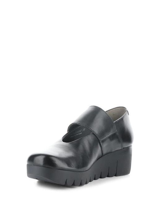 Fly London Black Vari Mary Jane Platform Wedge Pump