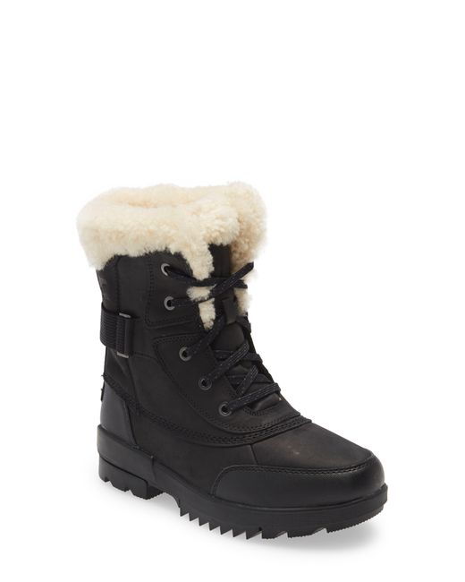Sorel Tivoli Iv Parc Genuine Shearling Trim Waterproof Boot in Black Lyst