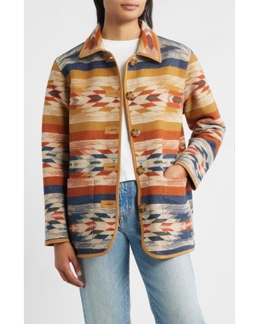 Pendleton Multicolor Wyeth Falls Reversible Wool Coat