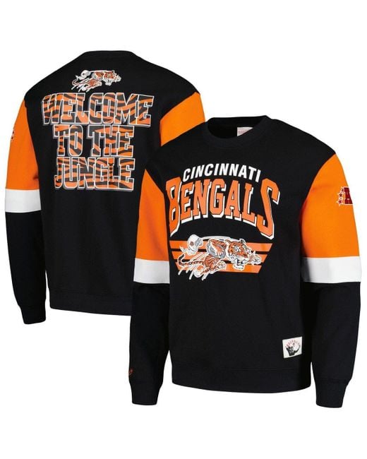 Mitchell & Ness Cincinnati Bengals Gridiron Classics Allover 3.0 Pullover  Sweatshirt At Nordstrom in Black for Men