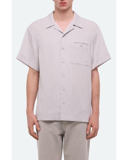 Helmut Lang Purple Solid Camp Shirt for men
