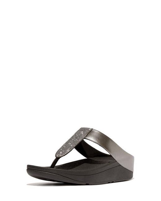 Fitflop Black Fino Platform Wedge Flip Flop
