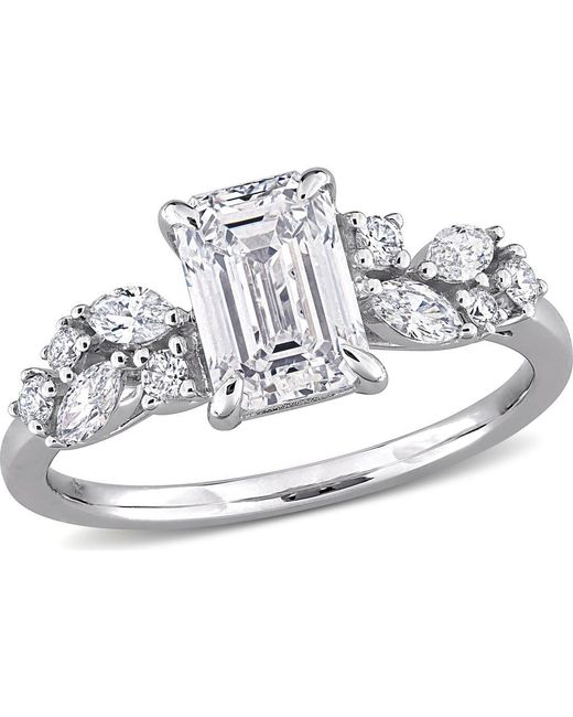 Julianna B Metallic 1-4/5 Ctw Lab-Grown Diamond Multi-Shaped Ring 14K