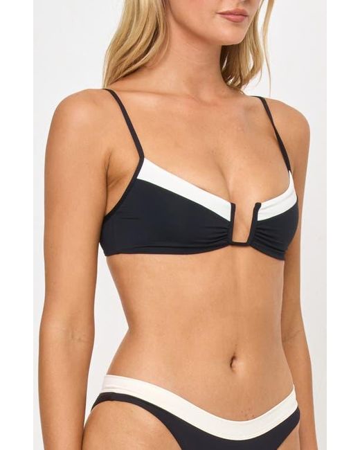 LSPACE Black Peyton Bikini Top