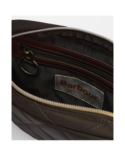 Barbour Black Quilted Nylon Crossbody Bag