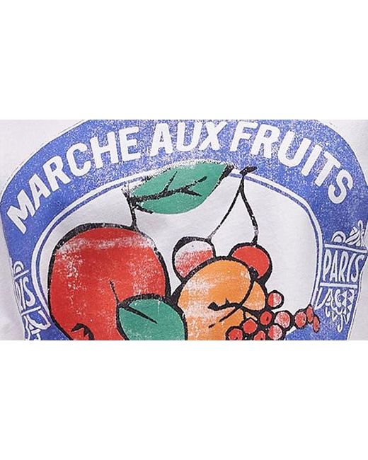 TOPSHOP White Still Life Produce Graphic T-shirt