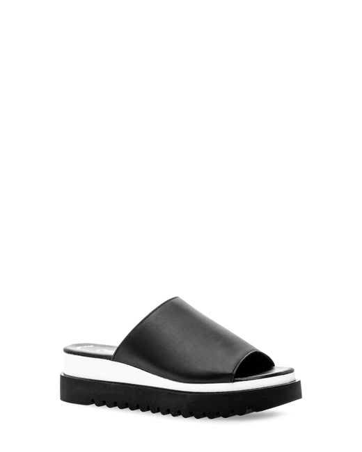 Gabor Black 44.613 Platform Slide Sandal