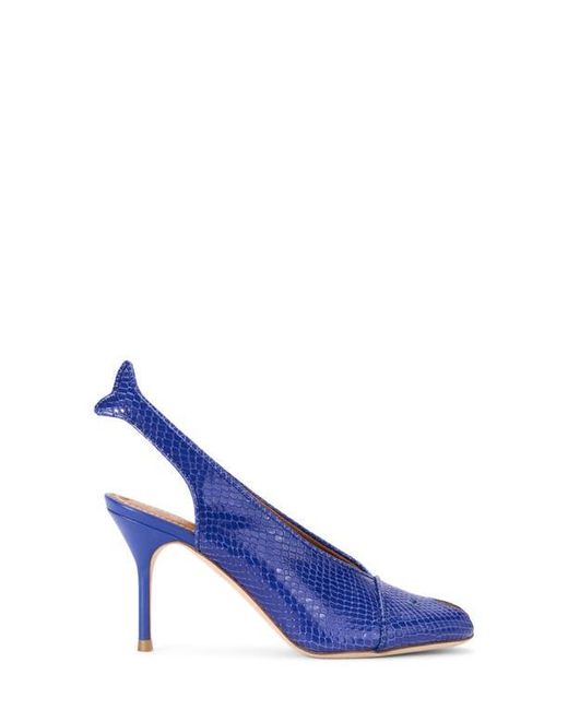 Staud Blue Cleo Fish Peep Toe Slingback Pump