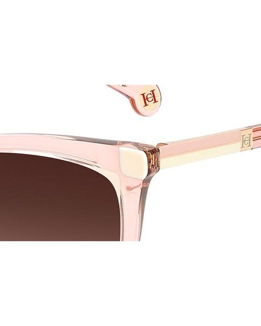 Carolina Herrera Brown 57mm Cat Eye Sunglasses