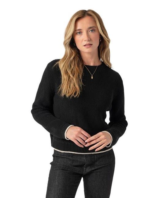 Saint + Sofia Black Remy Crop Sweater