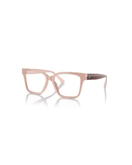 Jimmy Choo Pink 53Mm Rectangle Optical Glasses