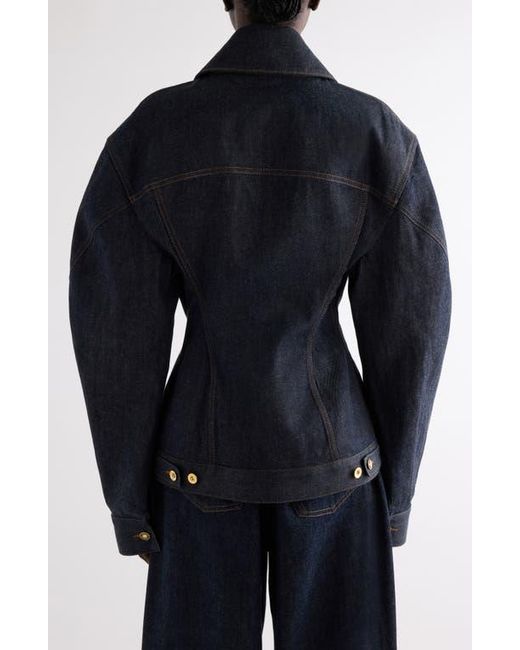 Givenchy Blue Cocoon Waisted Denim Jacket