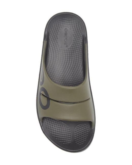 OOFOS Gray Ooahh Sport Slide Sandal for men