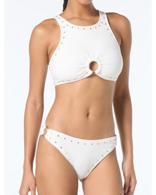 MICHAEL Michael Kors White Ring Side Bikini Swim Bottom