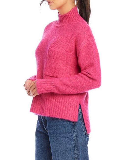 Fifteen Twenty Pink Colette Turtleneck Sweater