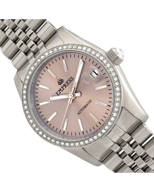 Empress Metallic Constance Automatic Bracelet Watch With Date
