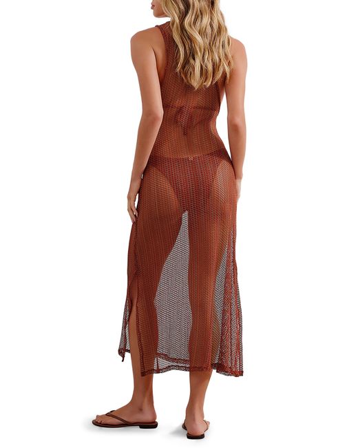 ViX Sheer Coverup Maxi Dress in Red Lyst