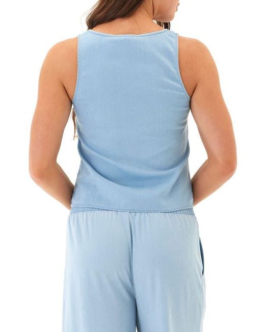 Threads For Thought Blue Jamila Stretch Chambray Tank