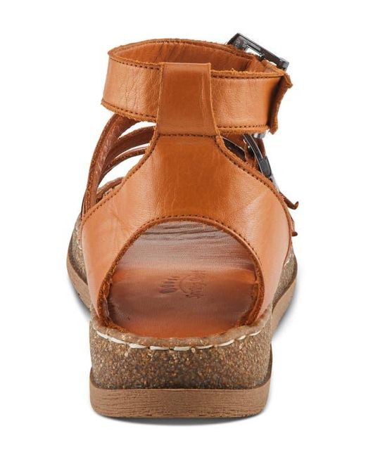 Spring Step Brown Alexcia Ankle Strap Sandal