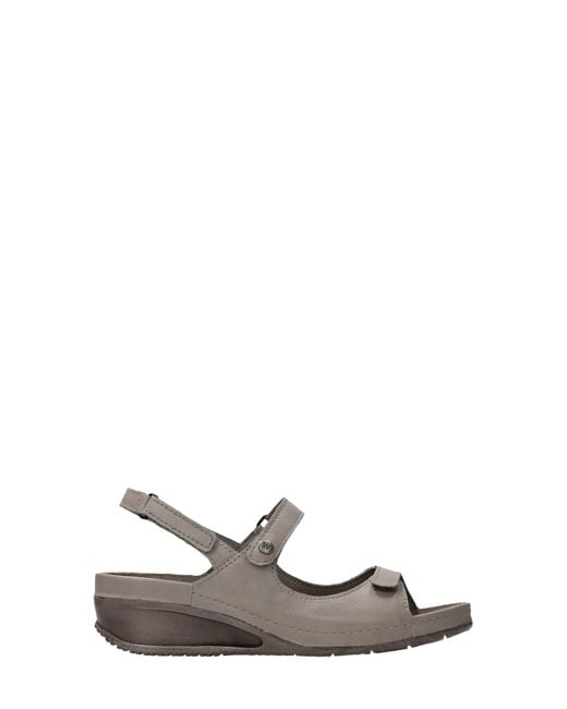 Wolky Pica Slingback Wedge Sandal in White | Lyst