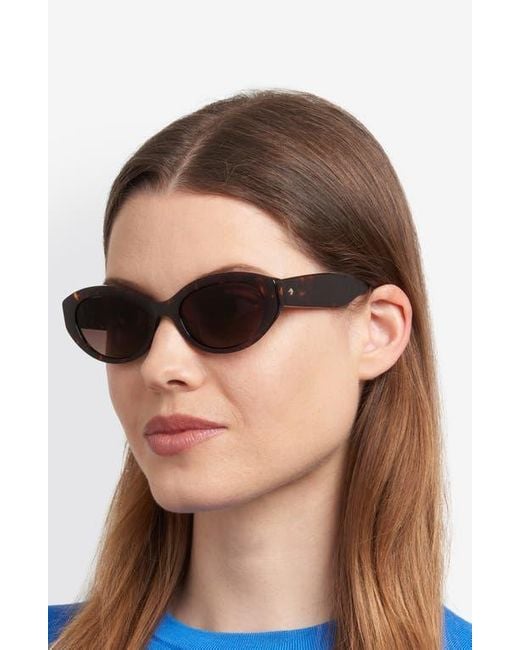 Kate Spade Black Caeley 52Mm Oval Sunglasses