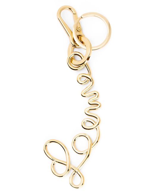 Loewe Signature Bag Charm in Metallic Lyst