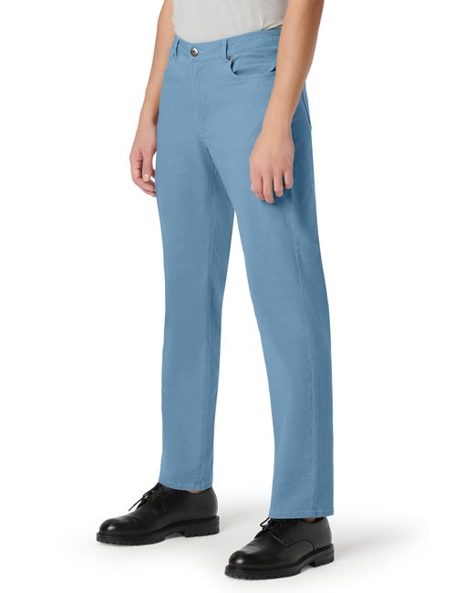 Bugatchi Blue Five-pocket Straight Leg Pants for men